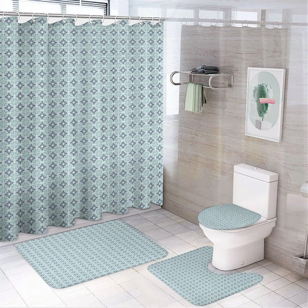 Mediterranean Sea Tones — 4-Piece Bathroom Set preview