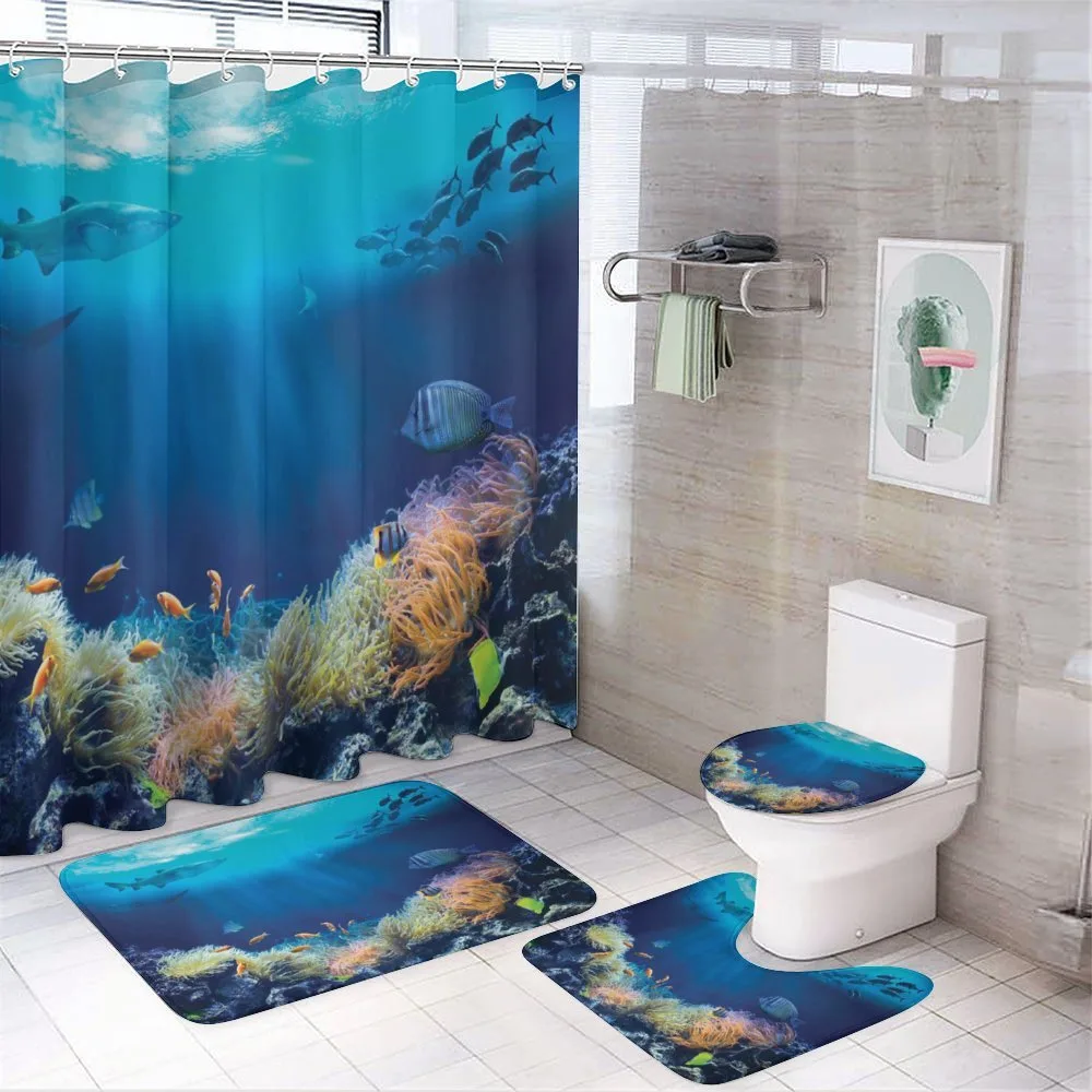 Various Fish Nautical — 4-Piece Bathroom Set preview