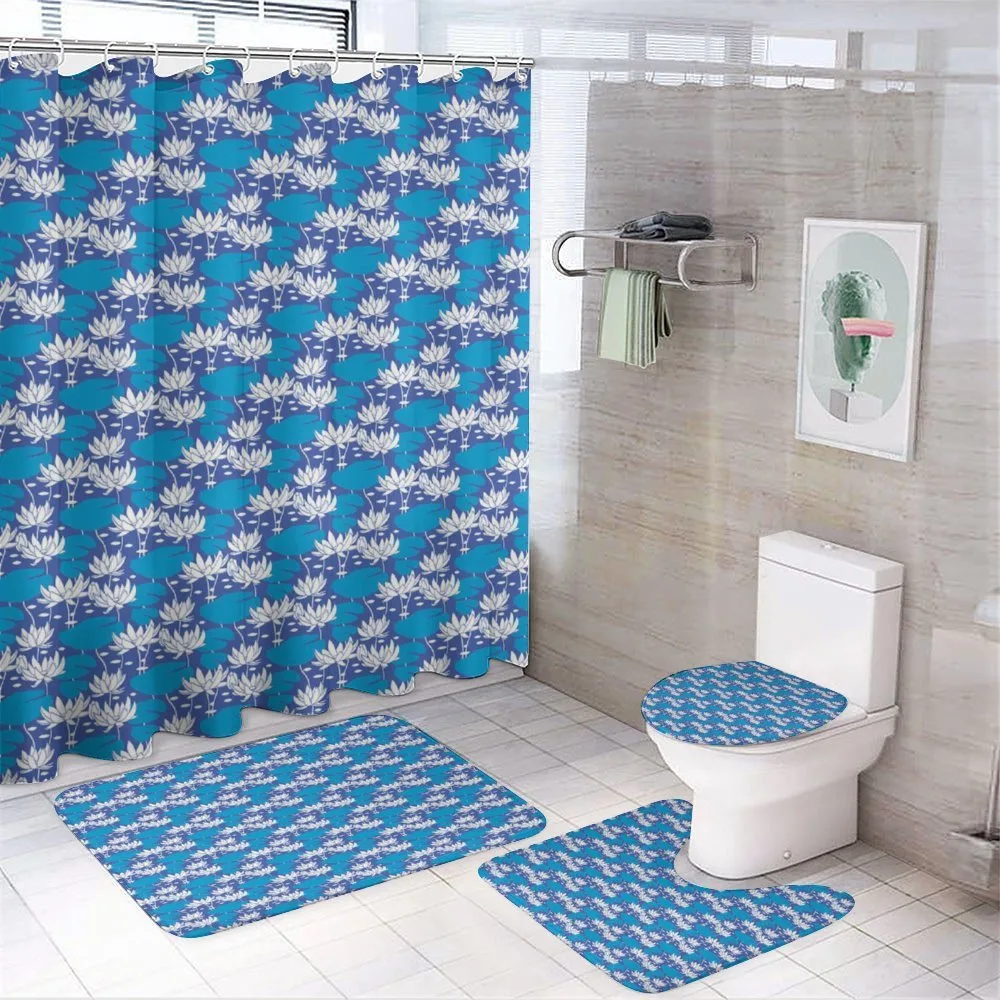 Water Lily Flowers — 4-Piece Bathroom Set preview