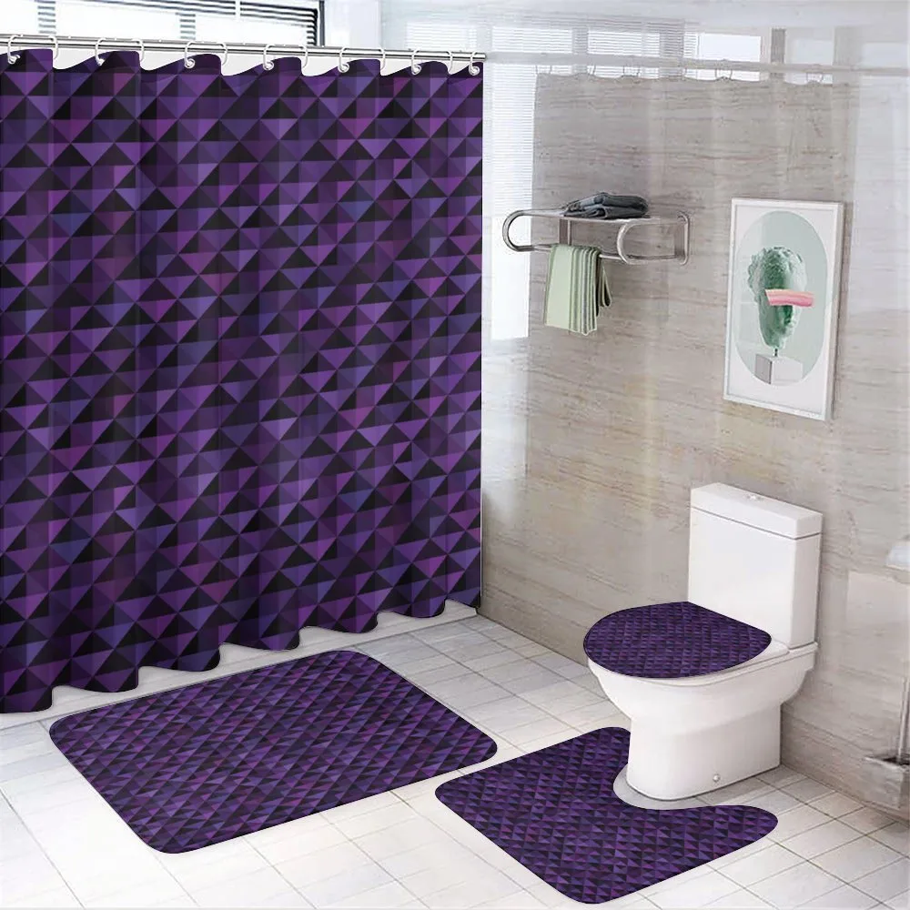 Squares and Triangles — 4-Piece Bathroom Set preview
