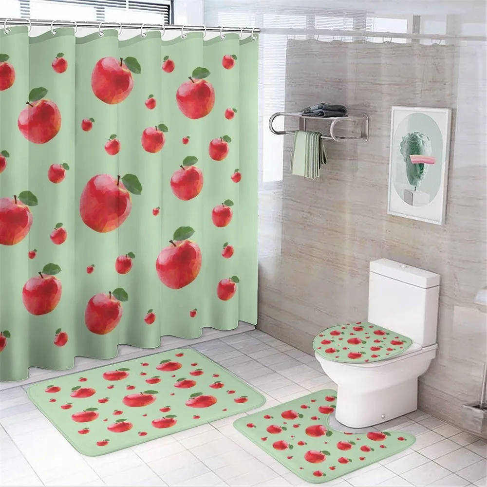 Watercolor Retro Style — 4-Piece Bathroom Set preview