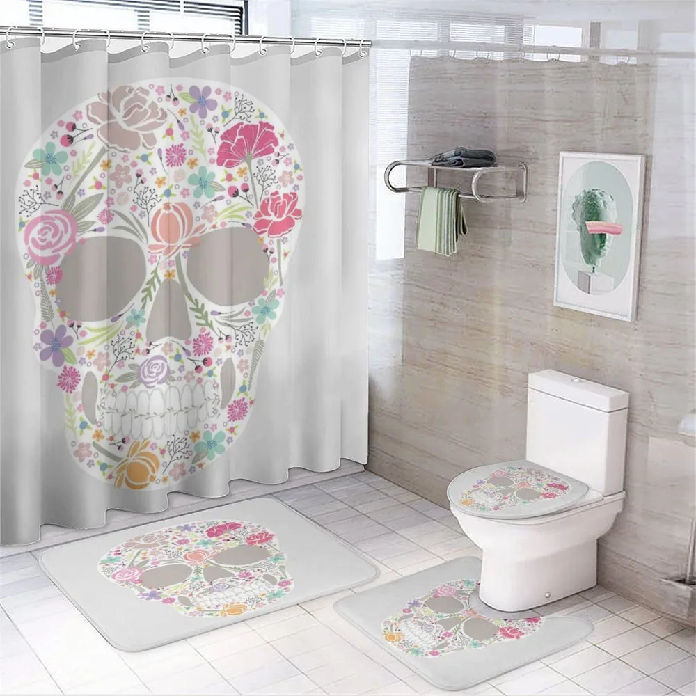 Ornamented Skull — 4-Piece Bathroom Set preview