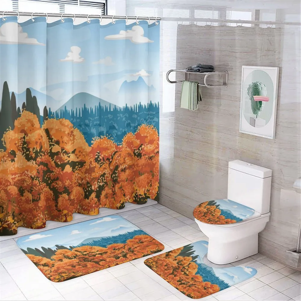 Digital Autum Season — 4-Piece Bathroom Set preview