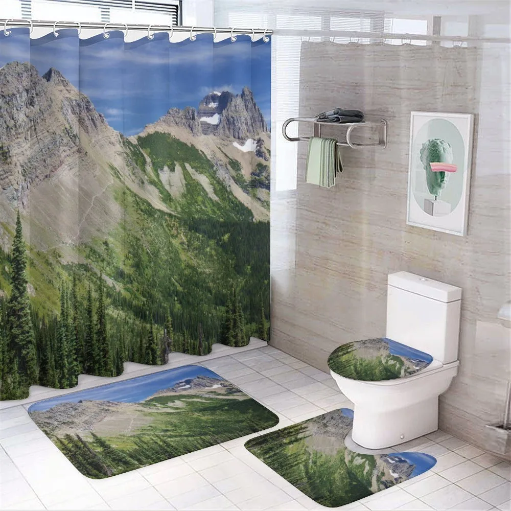 High Mountains and Forest — 4-Piece Bathroom Set preview