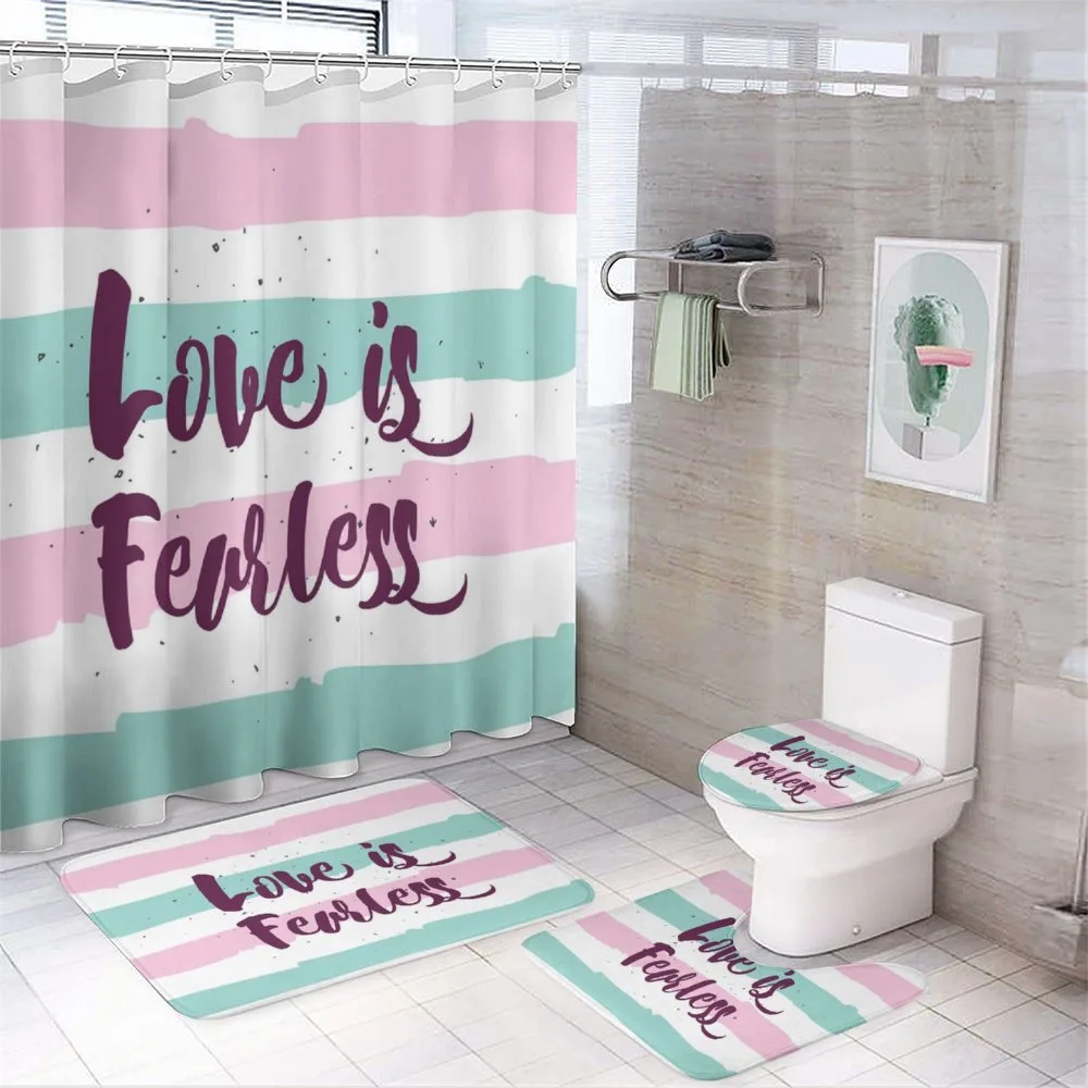 Love is Fearless Words — 4-Piece Bathroom Set preview