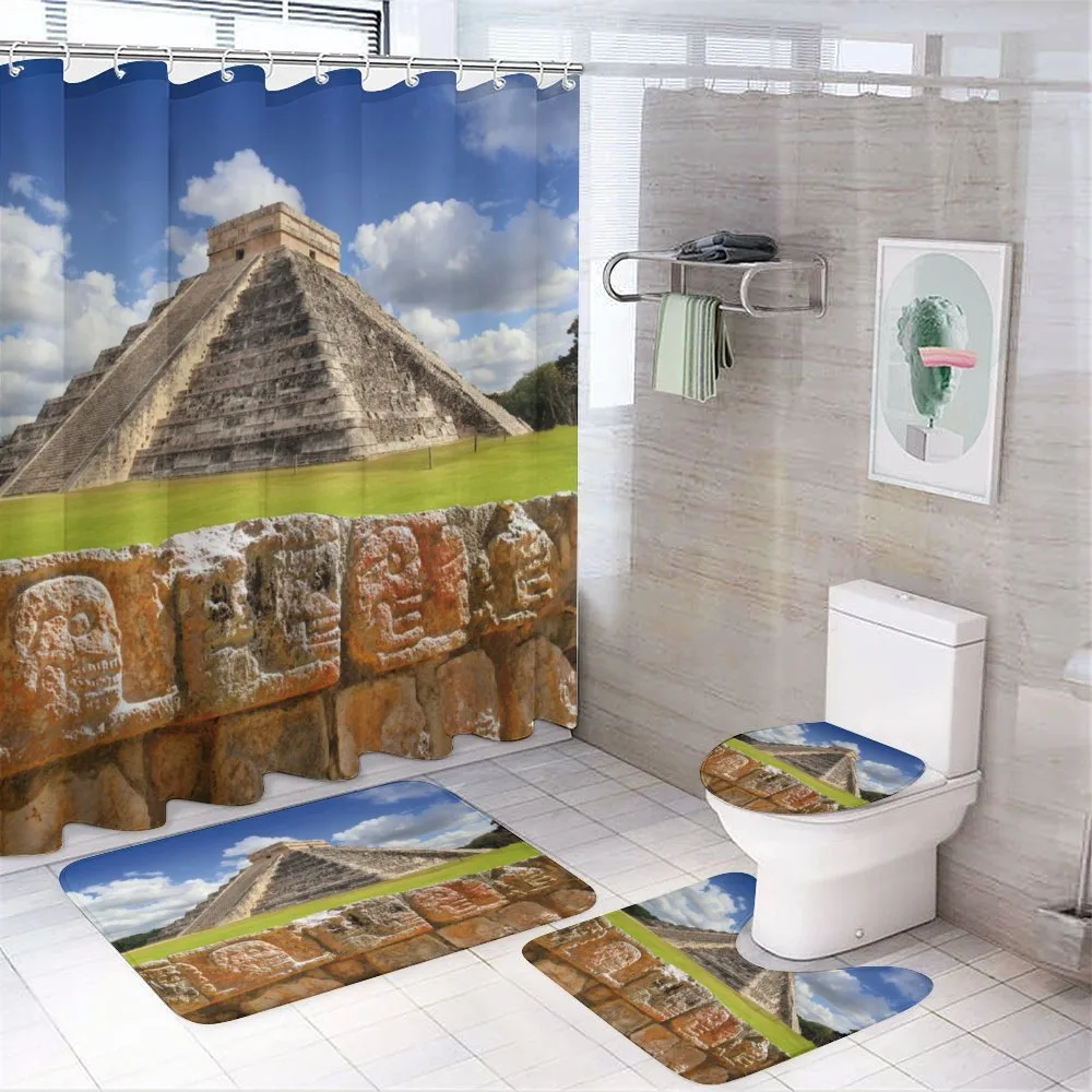 Wall of Skulls Pyramid — 4-Piece Bathroom Set preview