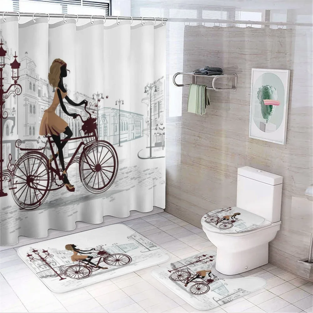 Young Girl in Paris — 4-Piece Bathroom Set preview