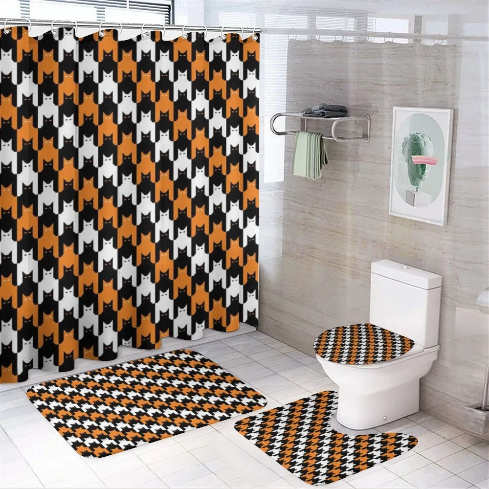 Catstooth Pattern — 4-Piece Bathroom Set preview
