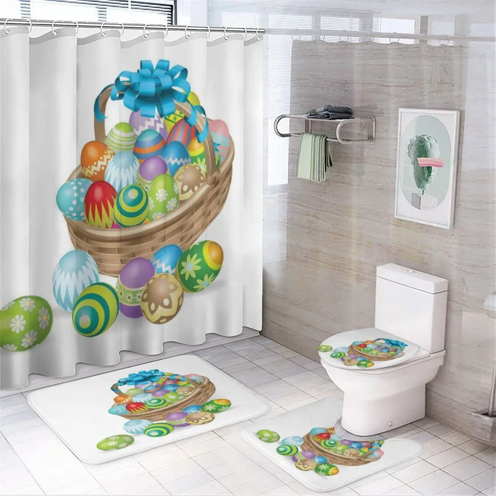 Basket of Colorful Eggs — 4-Piece Bathroom Set preview