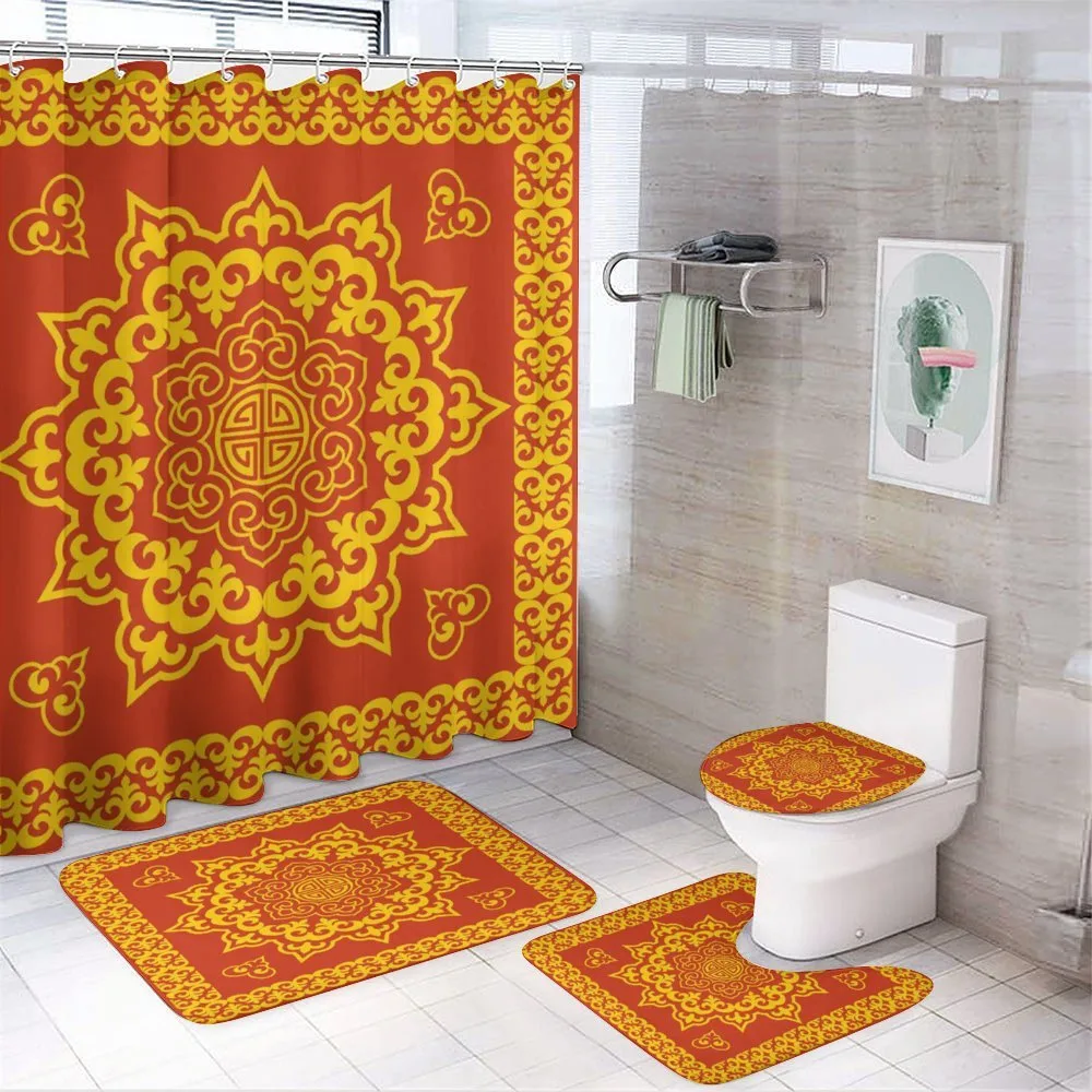 Oriental Round and Square — 4-Piece Bathroom Set preview