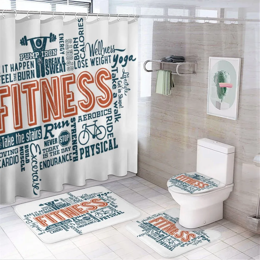 Retro Words Lifestyle — 4-Piece Bathroom Set preview