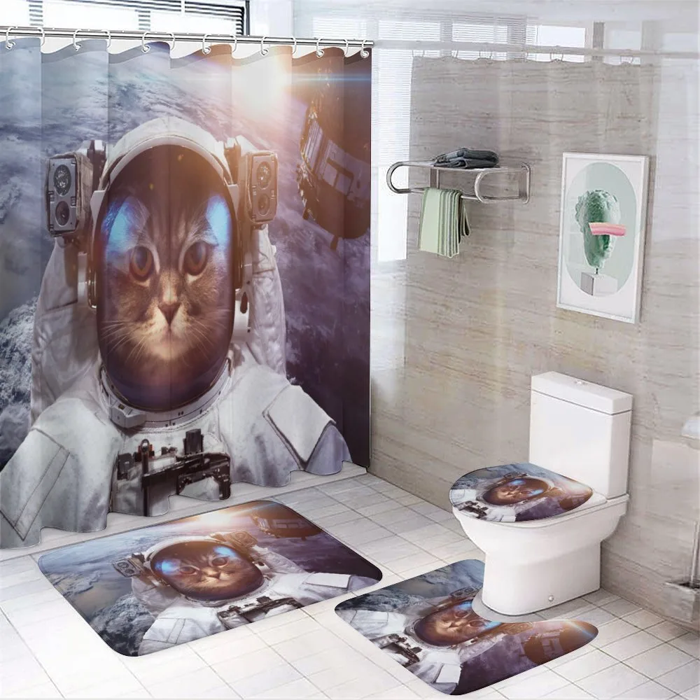 Space Satellite Eclipse — 4-Piece Bathroom Set preview