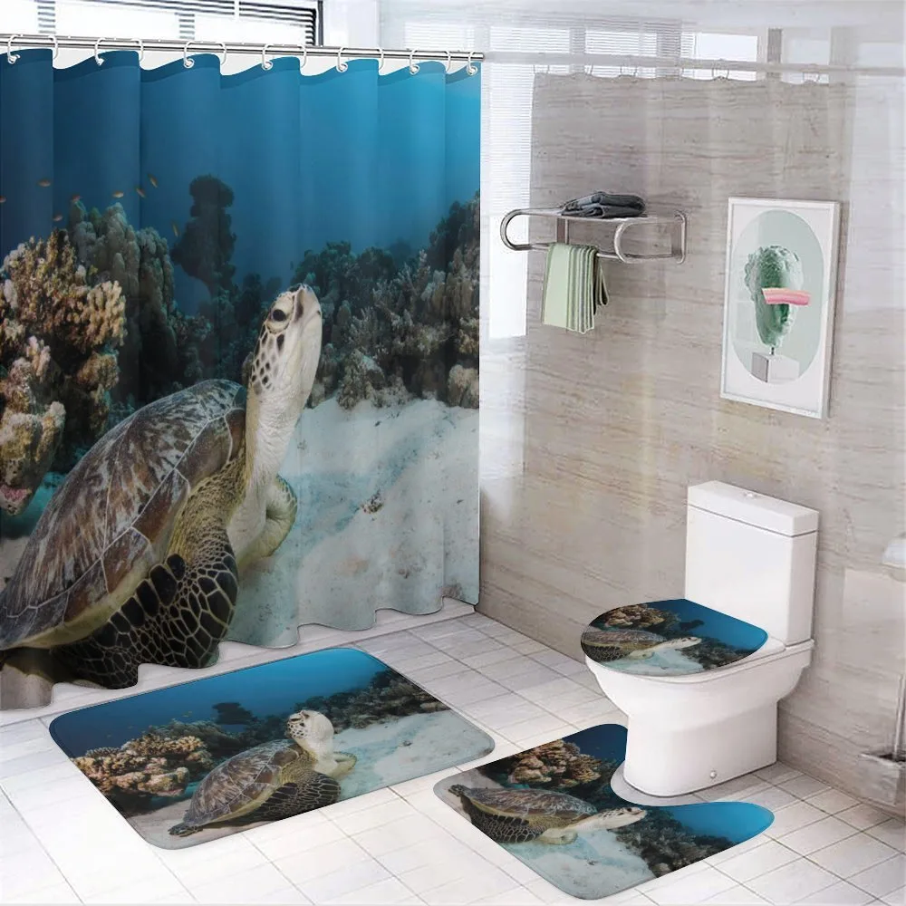 Turtle Coral Reef — 4-Piece Bathroom Set preview