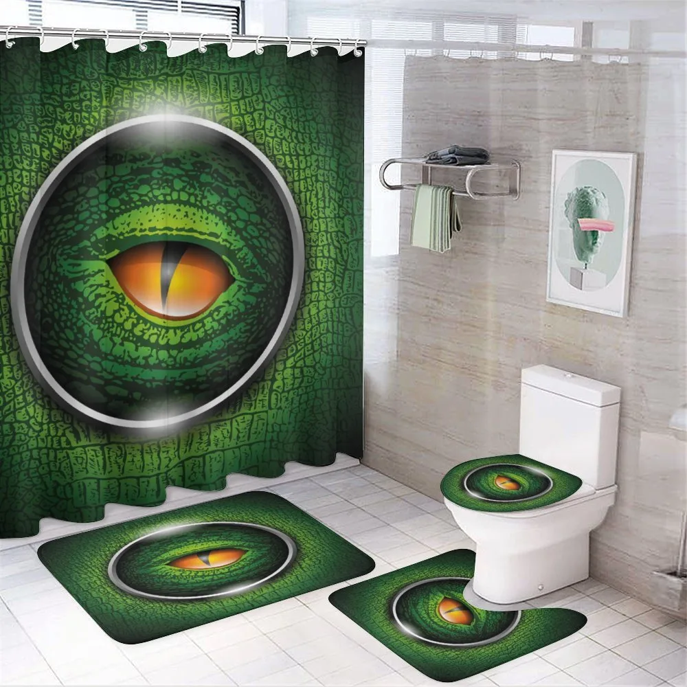 Vibrant Realistic Reptile — 4-Piece Bathroom Set preview