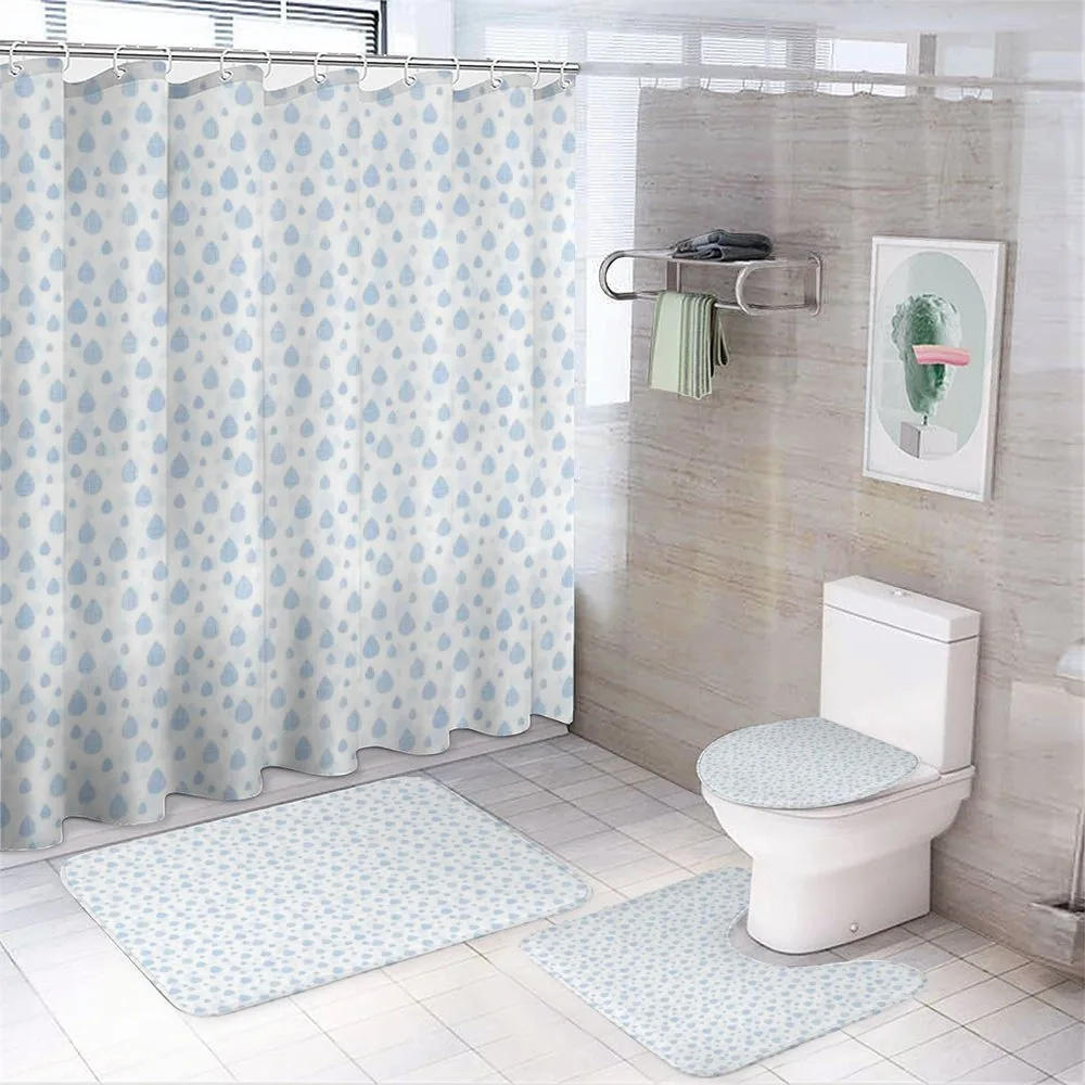 Silhouette Raindrops Grid — 4-Piece Bathroom Set preview