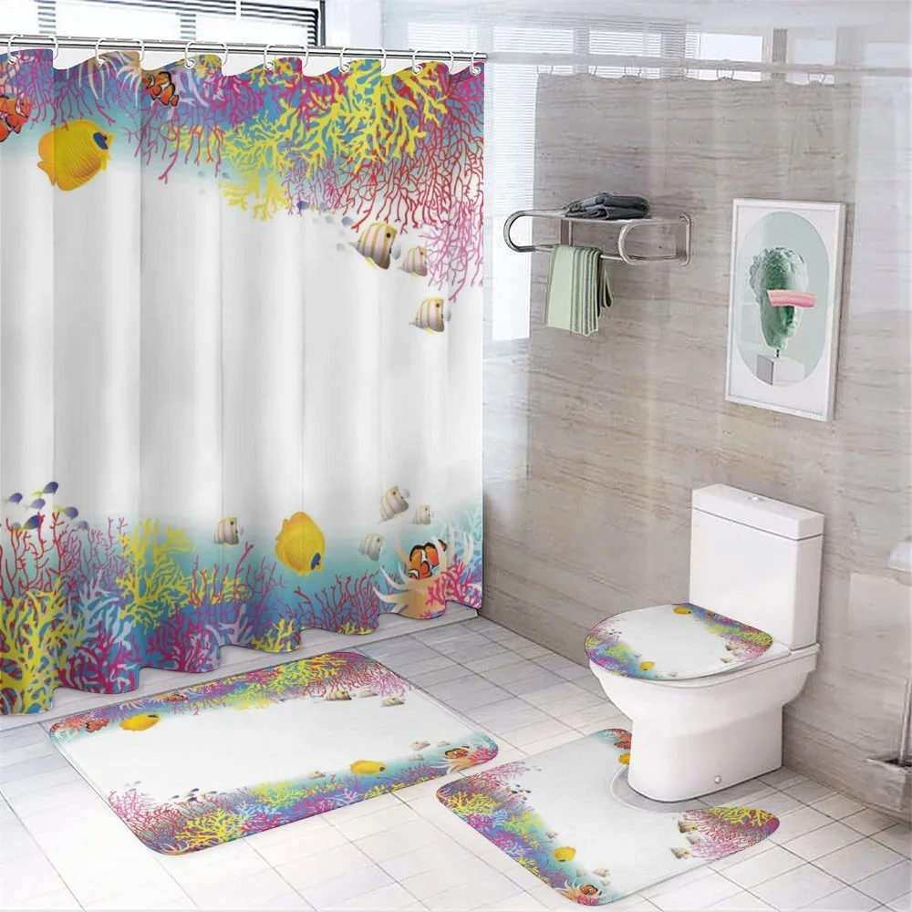 Aquatic Animals Fish — 4-Piece Bathroom Set preview
