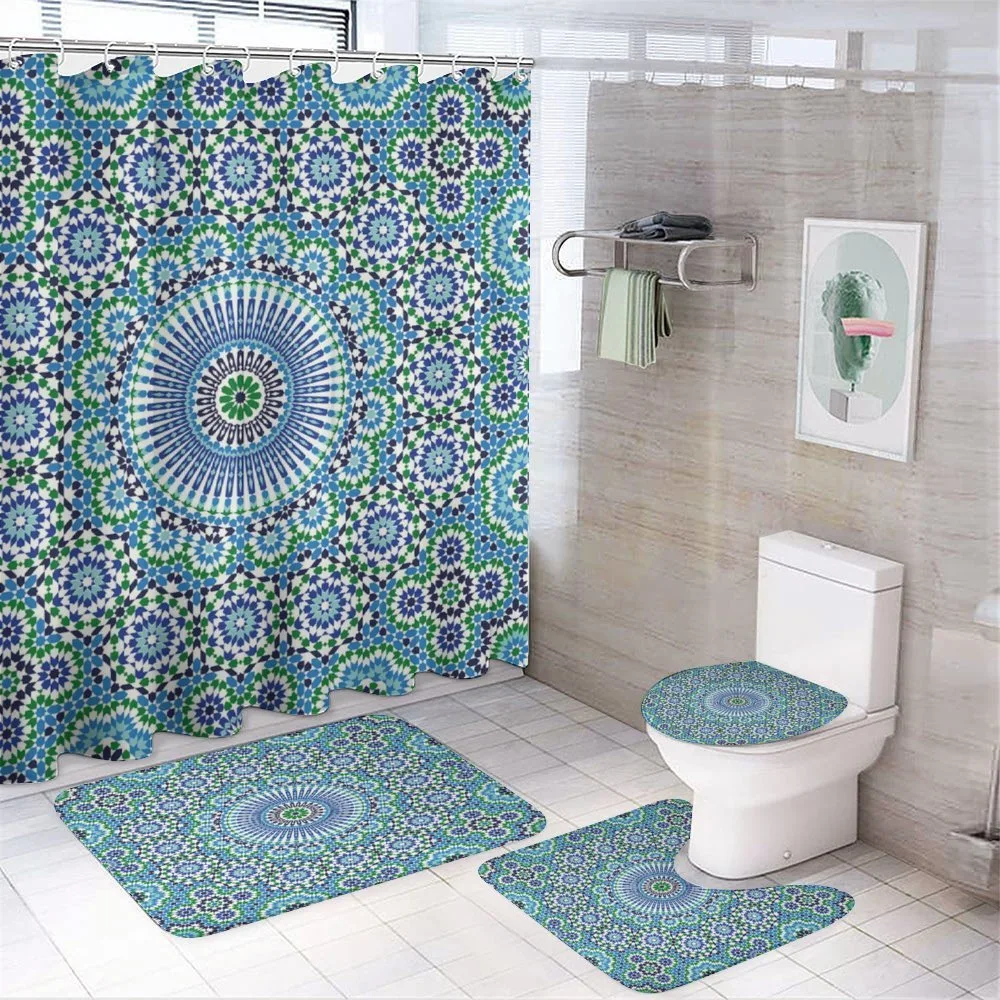 Eastern Floral Ornate Motif — 4-Piece Bathroom Set preview