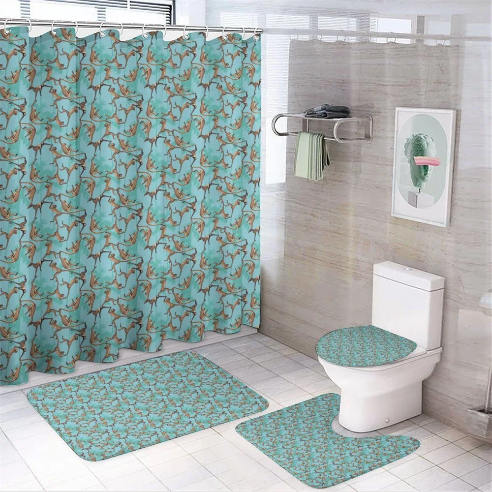 Jungle Animals on Branches — 4-Piece Bathroom Set preview