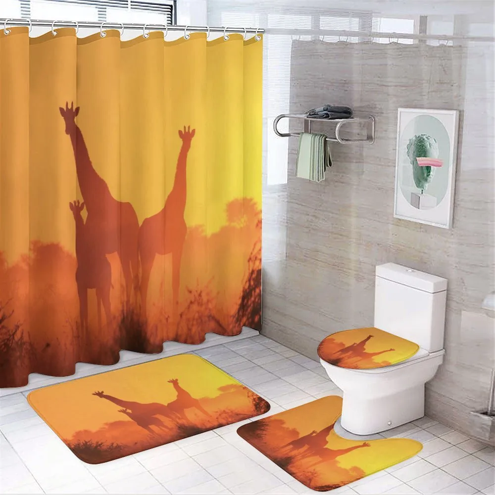 Sunset with Animals — 4-Piece Bathroom Set preview