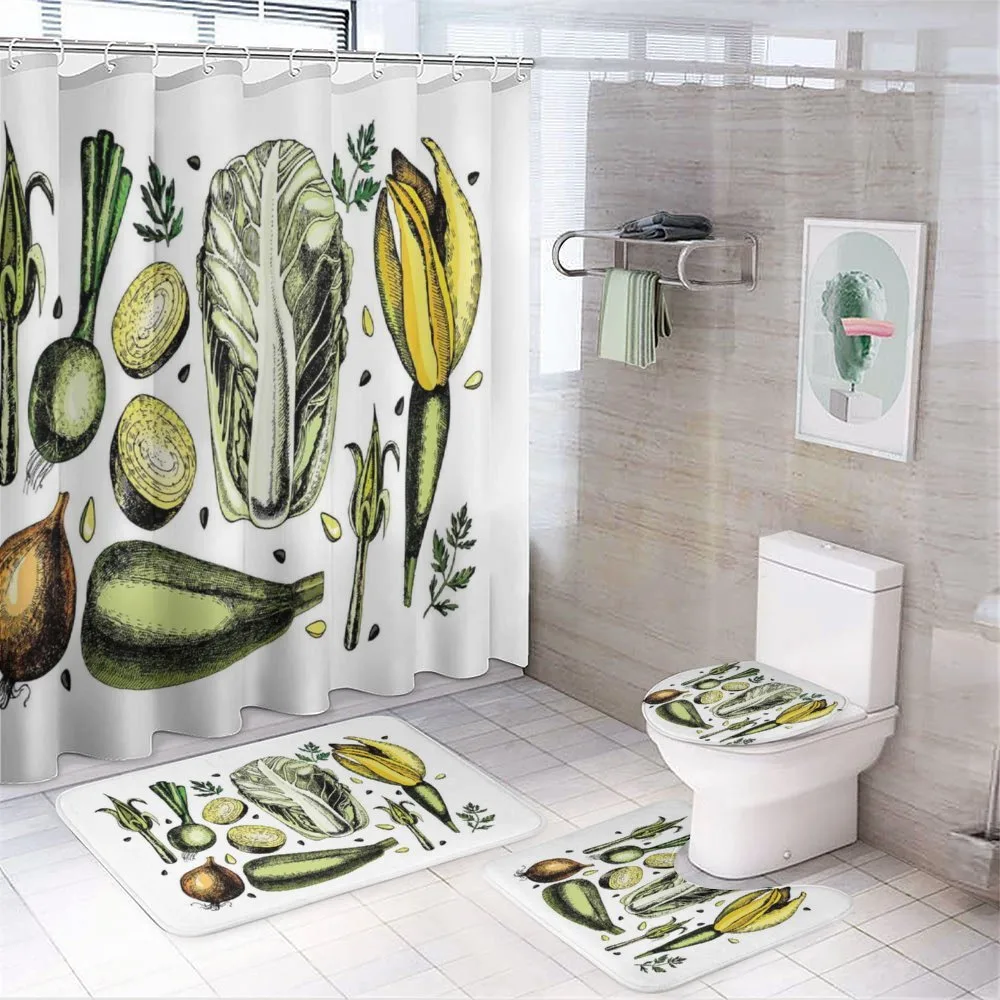 Vegan Diet Theme — 4-Piece Bathroom Set preview