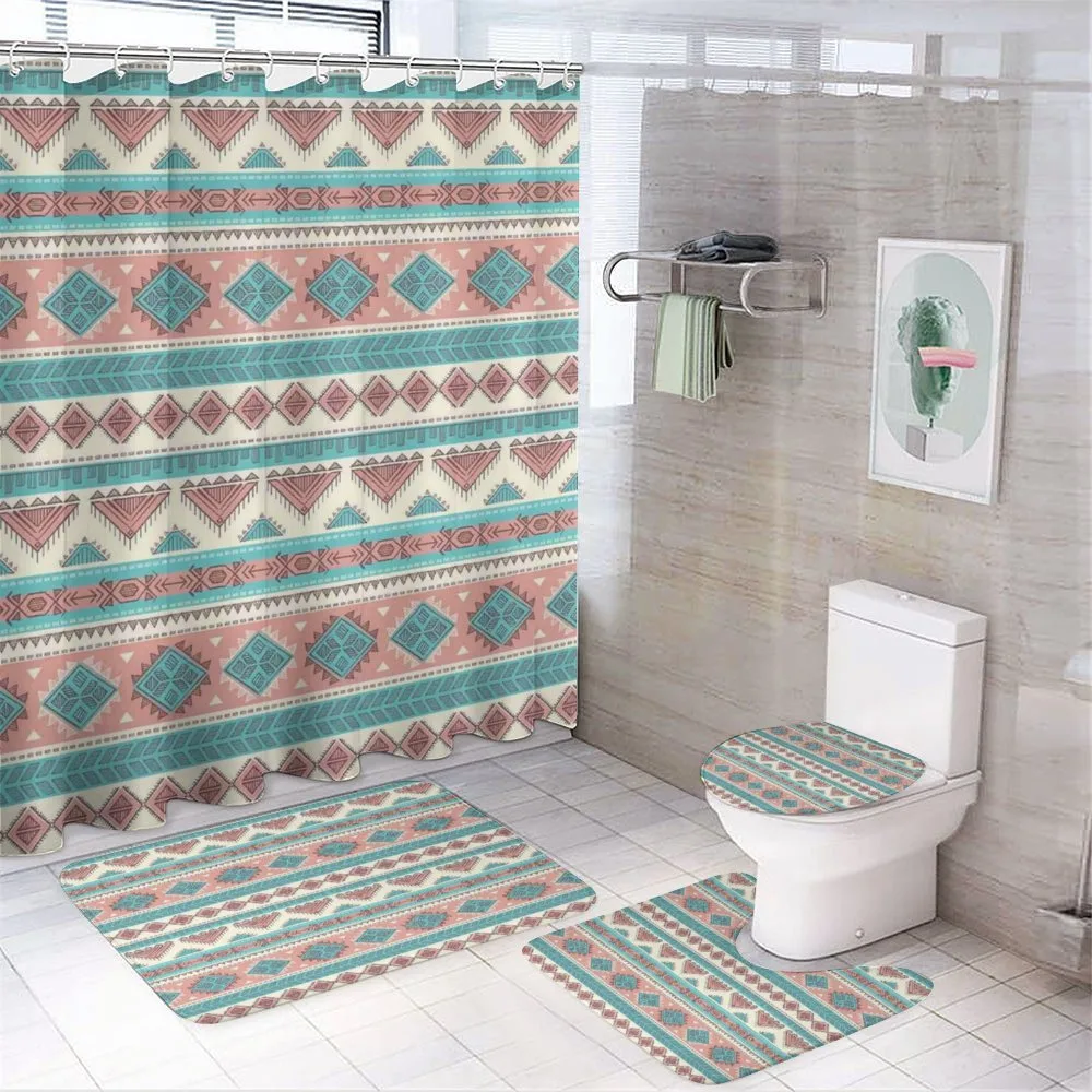 Aztec Art Style — 4-Piece Bathroom Set preview