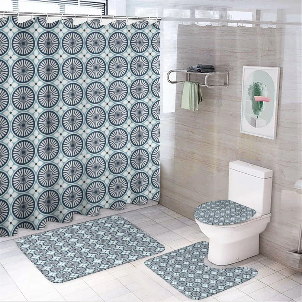 Moroccan Floral Pattern — 4-Piece Bathroom Set preview