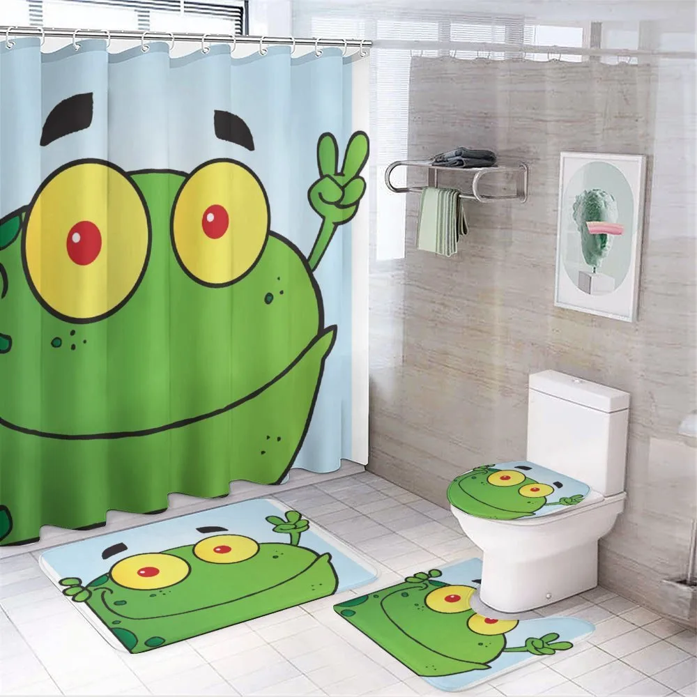 Whimsical Animal Peace Sign — 4-Piece Bathroom Set preview