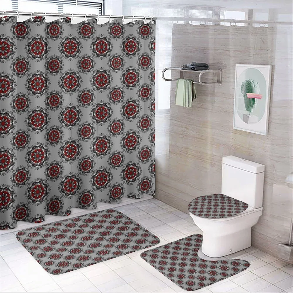 Moroccan Flower Rose — 4-Piece Bathroom Set preview
