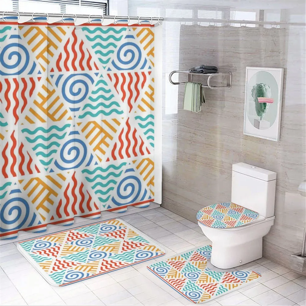 4 Elements Retro Art — 4-Piece Bathroom Set preview