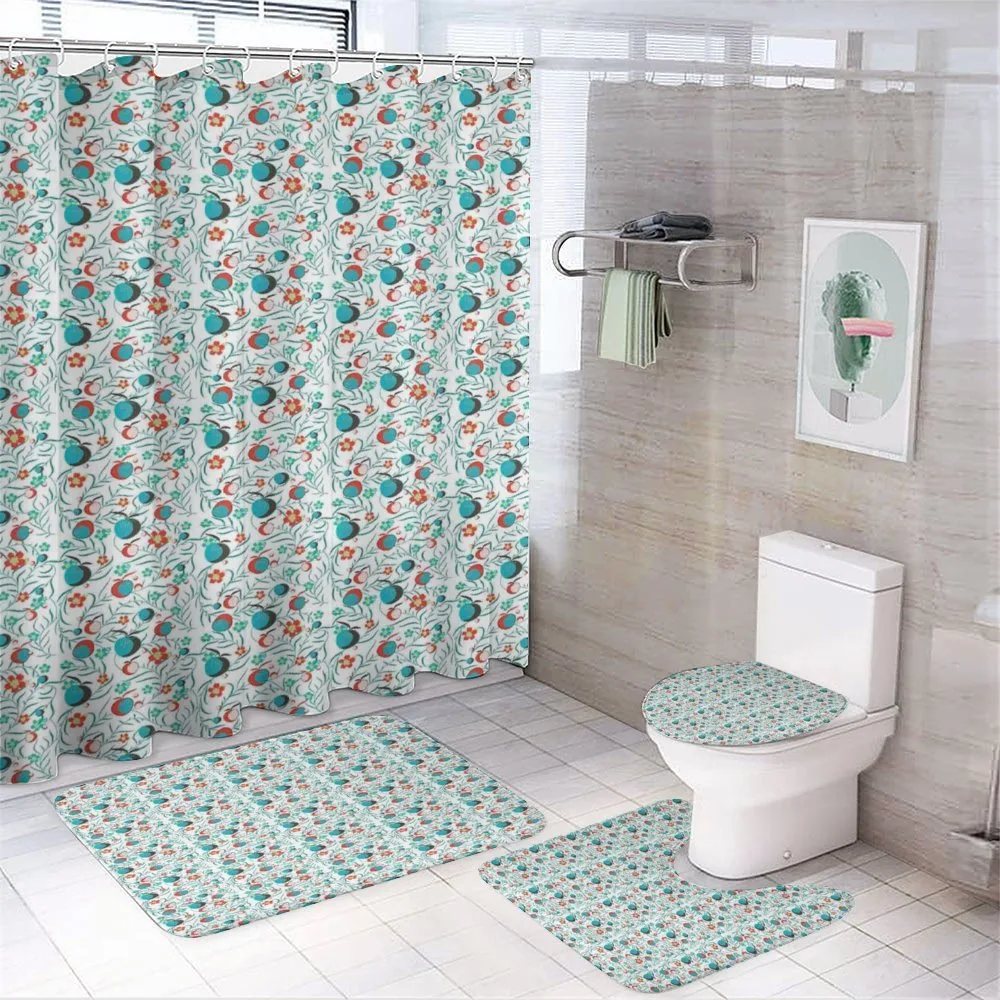 Abstract Foliage Fruits — 4-Piece Bathroom Set preview