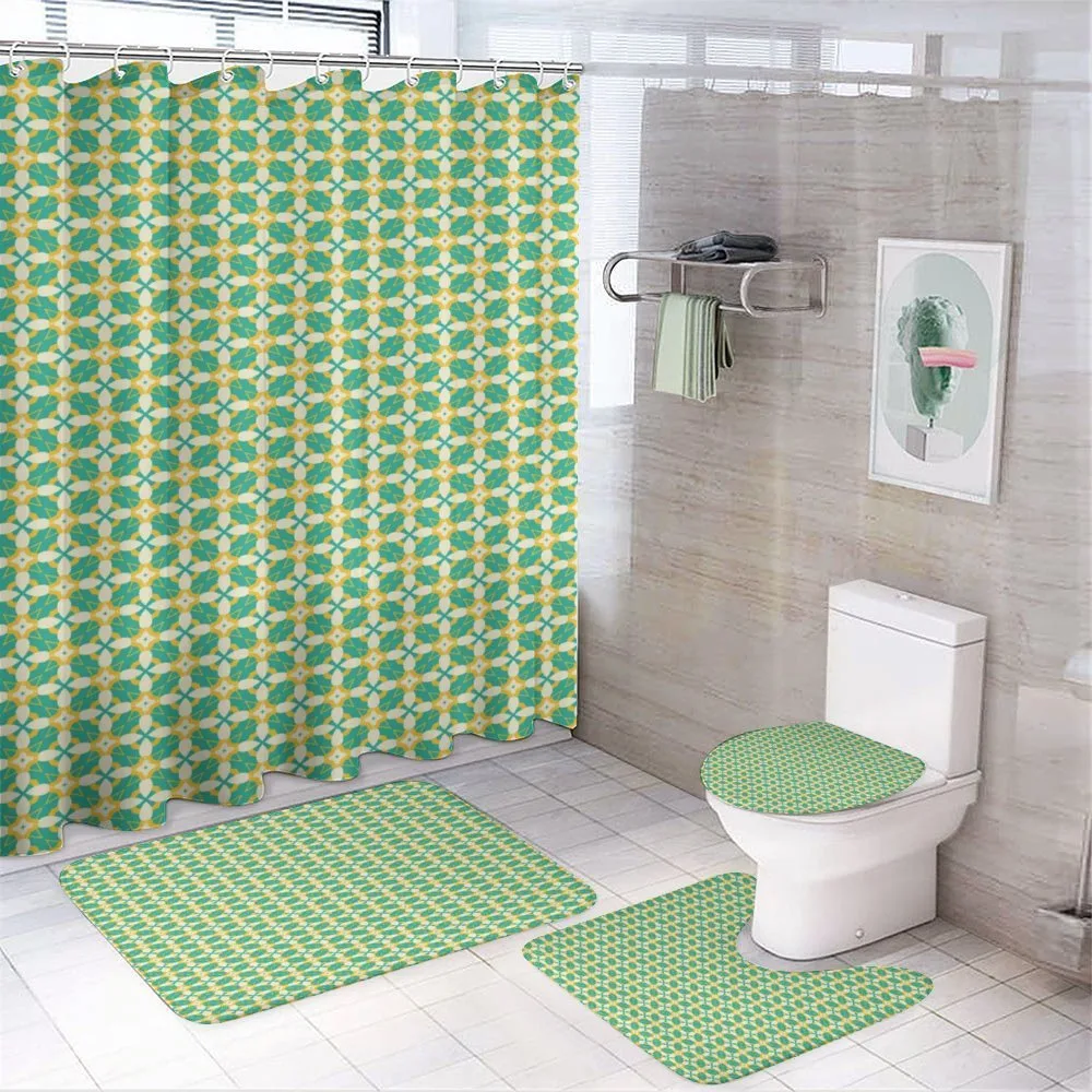 Geometric Repetition — 4-Piece Bathroom Set preview