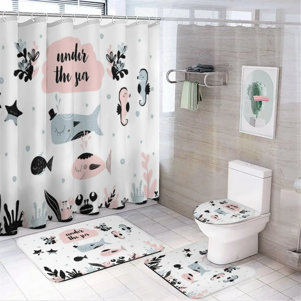 Under the Sea Fauna Cartoon — 4-Piece Bathroom Set preview
