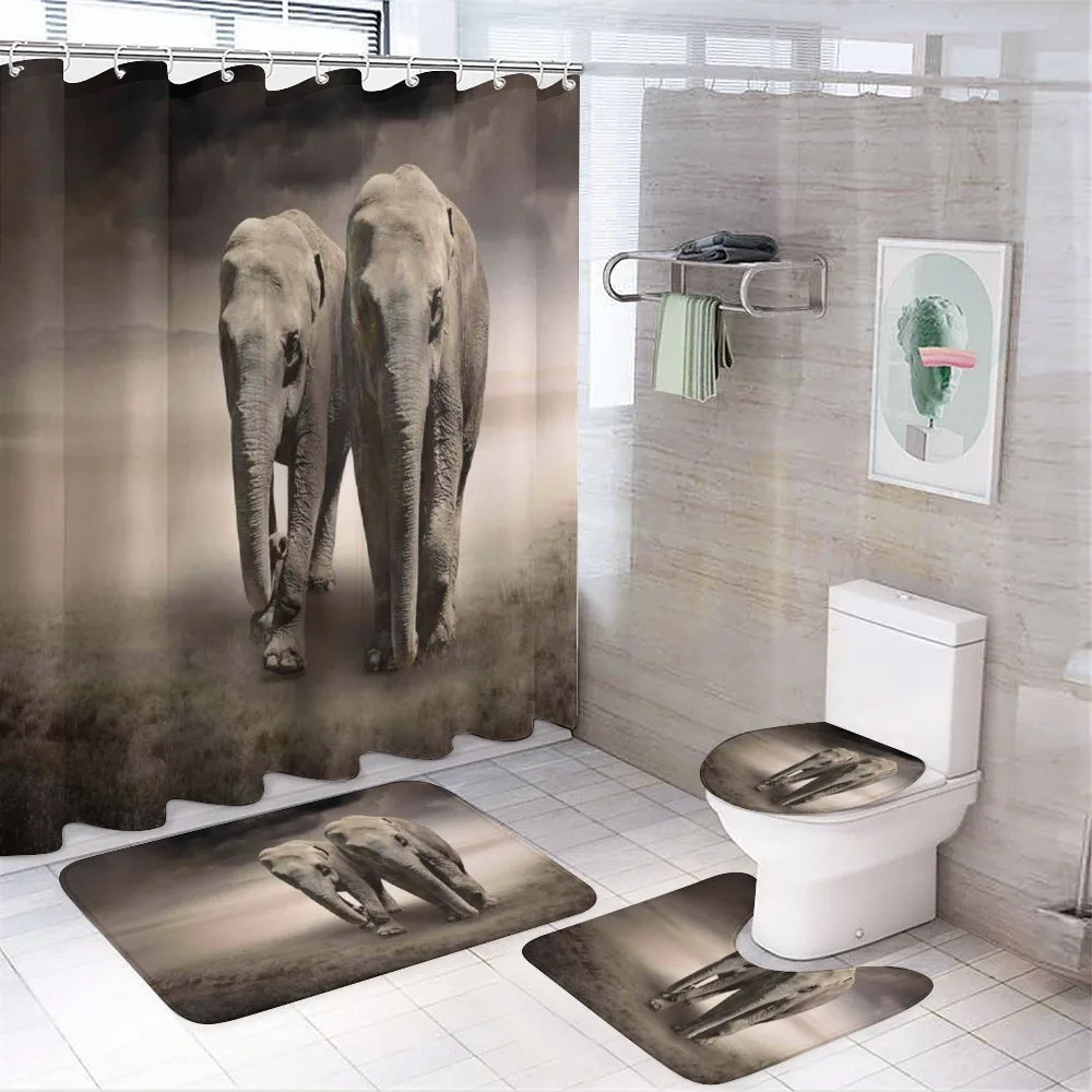 Pair of Animals Dust — 4-Piece Bathroom Set preview