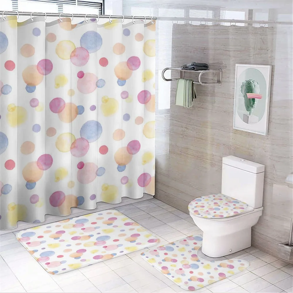 Watercolor Drops — 4-Piece Bathroom Set preview