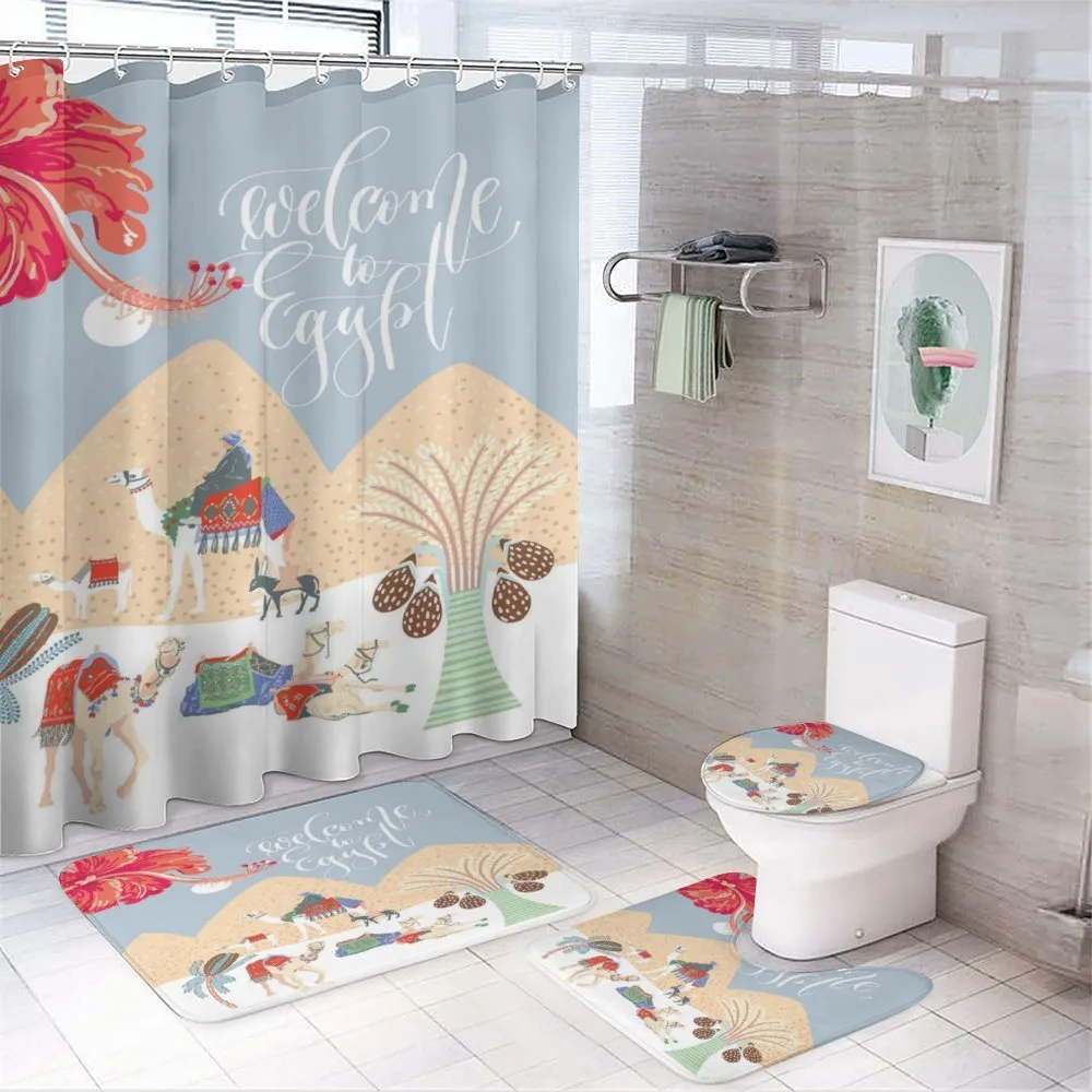 Colorful Camels — 4-Piece Bathroom Set preview