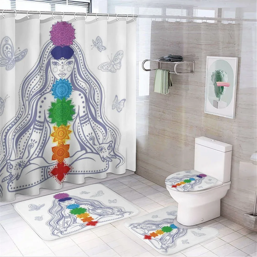 Yoga Meditation Lotus Pose — 4-Piece Bathroom Set preview