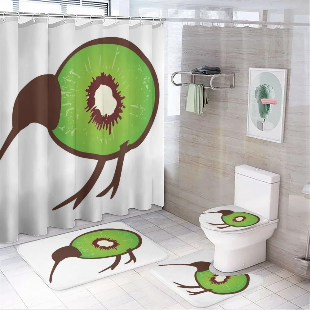 Small Bird and Fruit Slice — 4-Piece Bathroom Set preview