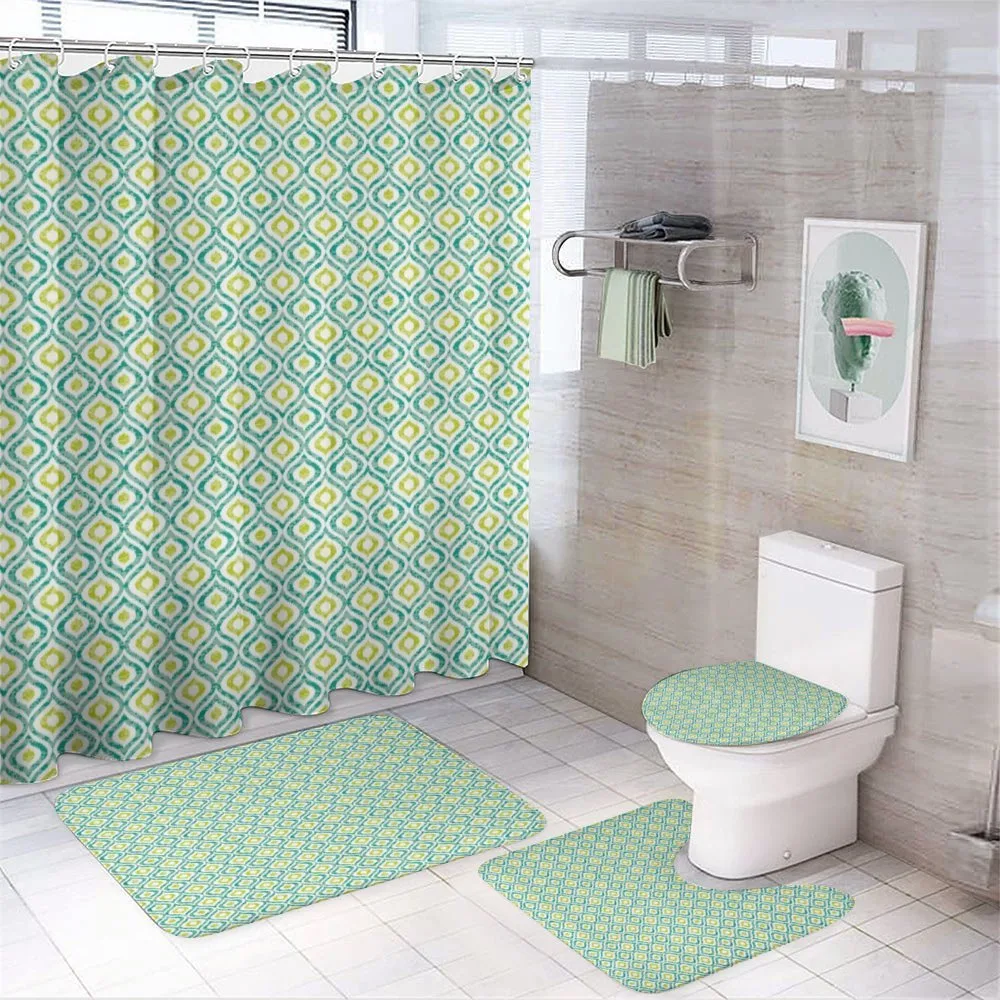 Vibrant Ogee Motif — 4-Piece Bathroom Set preview