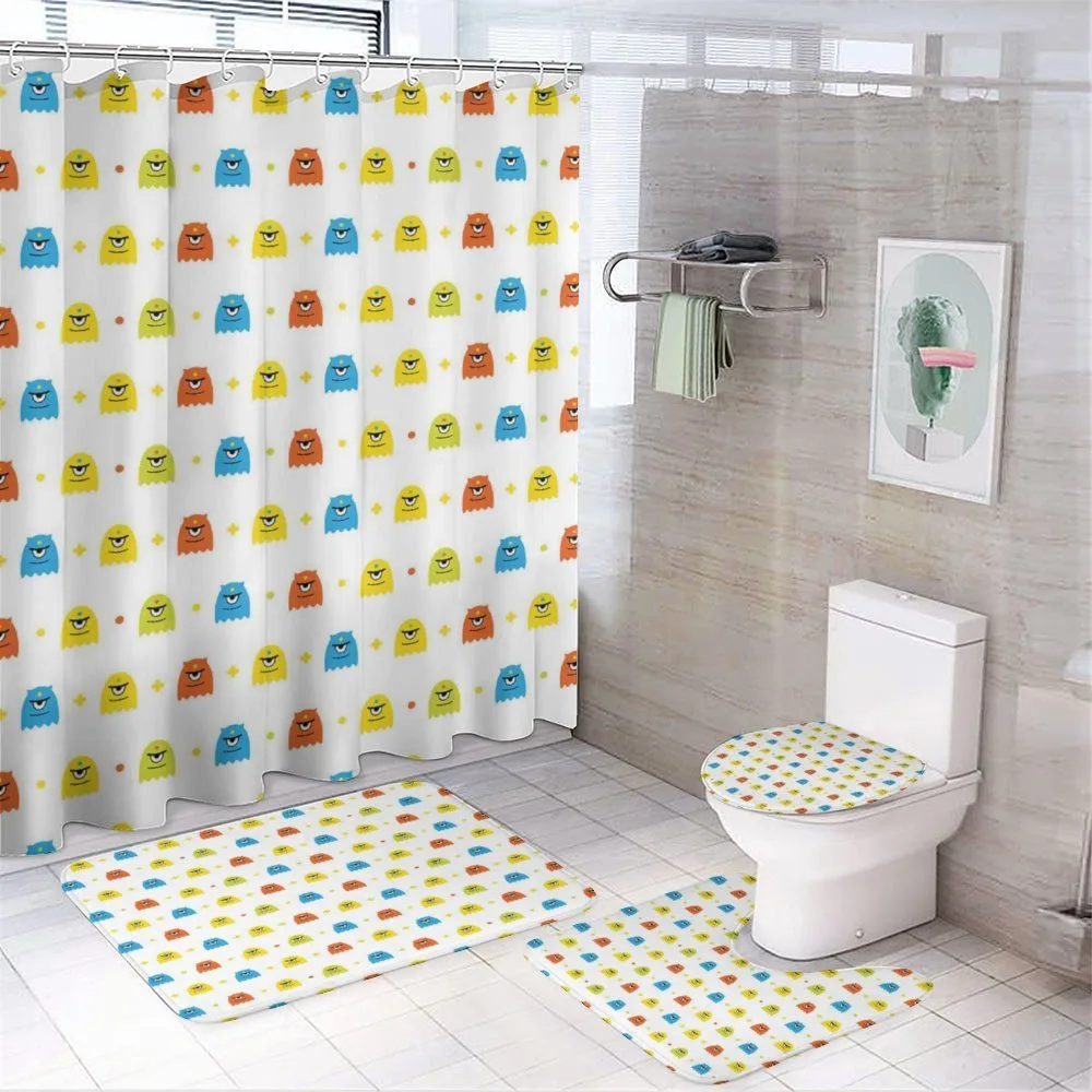Childish Funny Eyed Monster — 4-Piece Bathroom Set preview
