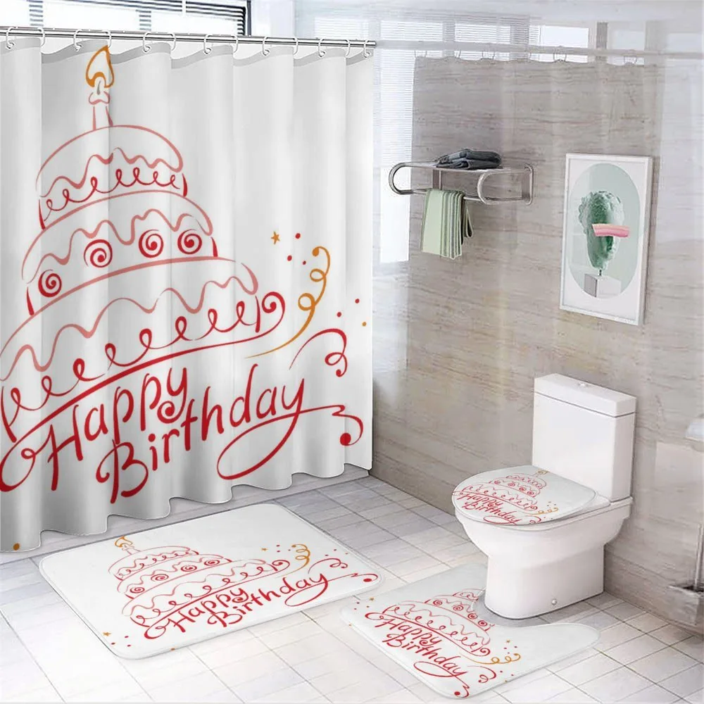 Birthday Cake Spirals — 4-Piece Bathroom Set preview