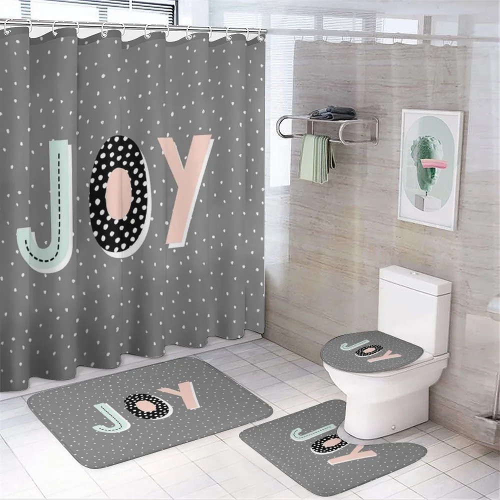 Cartoon Illustrated Message — 4-Piece Bathroom Set preview