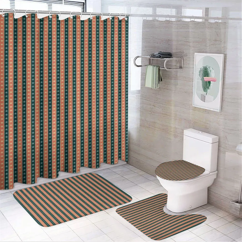 Vintage Stars Pattern — 4-Piece Bathroom Set preview