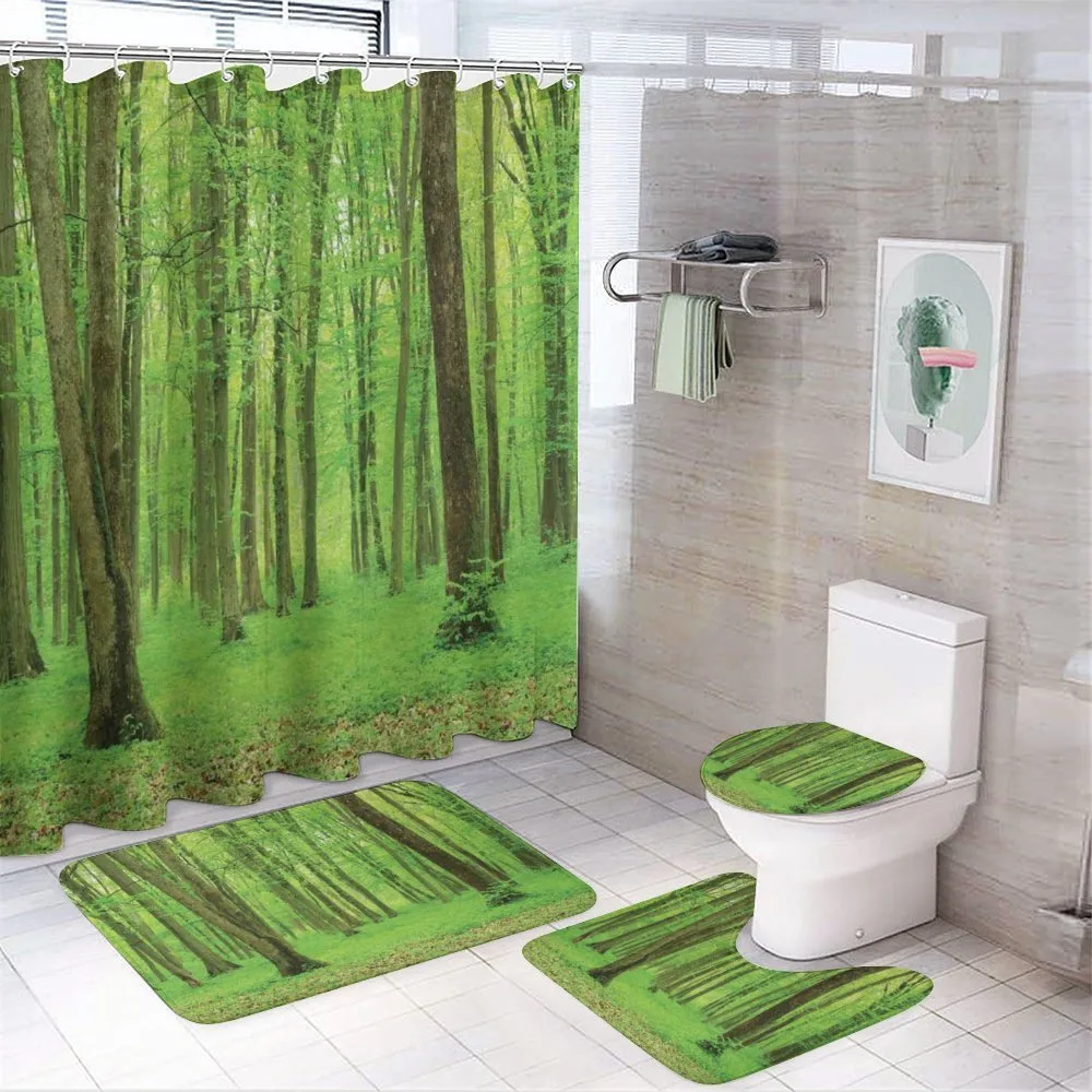 Forest in a Sunny Day — 4-Piece Bathroom Set preview