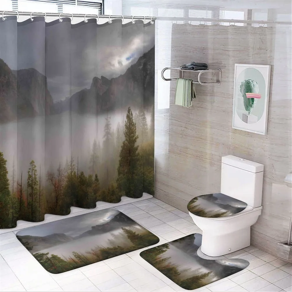Valley Yosemite in Fall — 4-Piece Bathroom Set preview