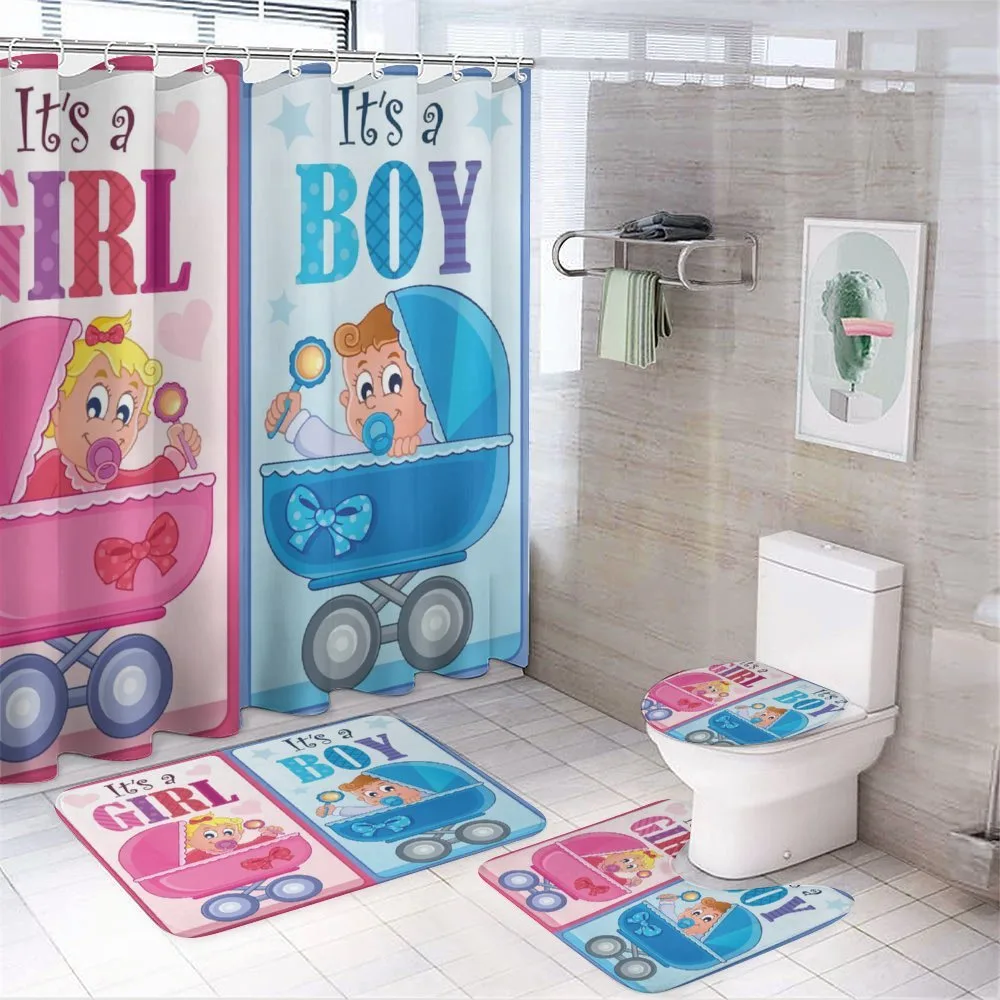 Girl and Boy Carriage — 4-Piece Bathroom Set preview