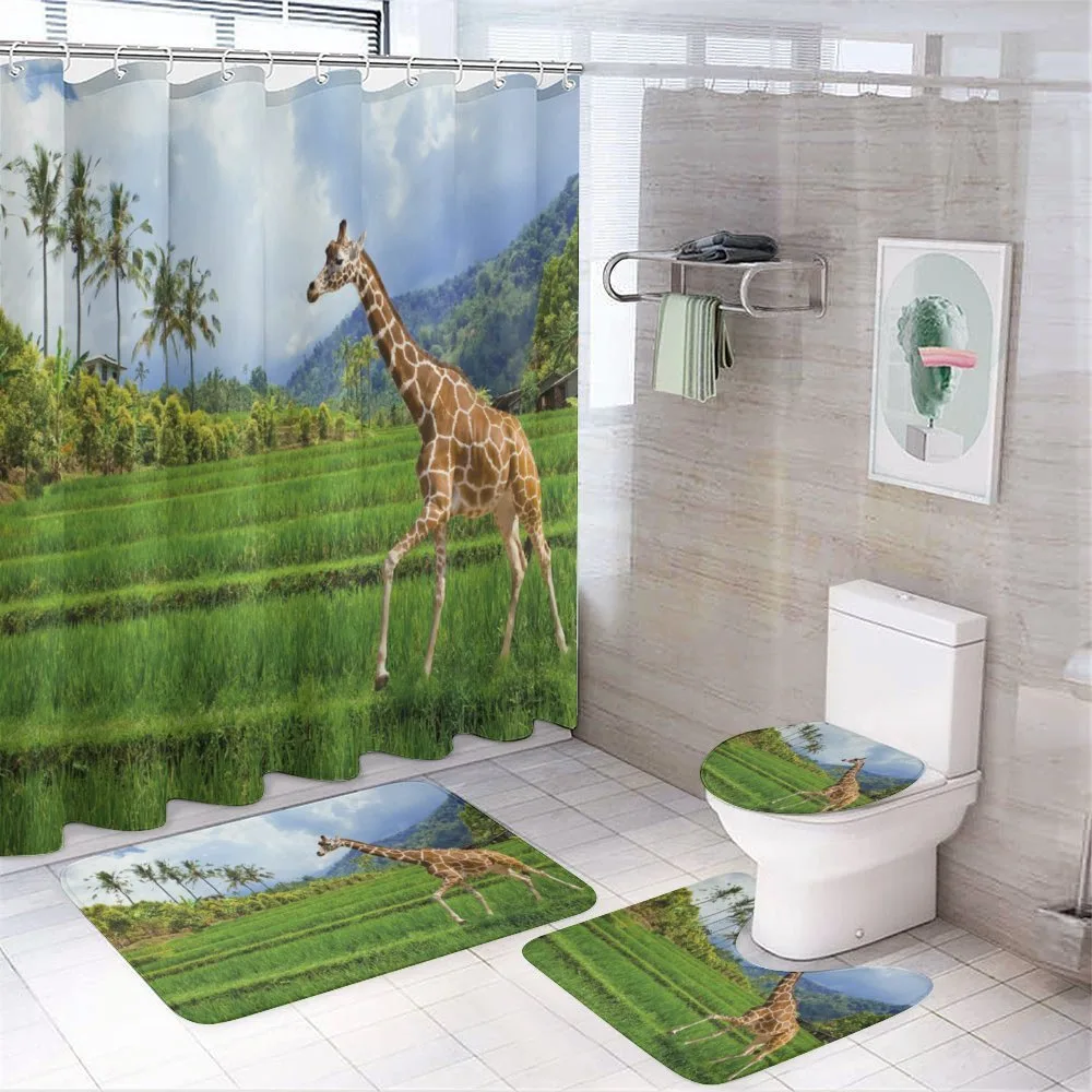 Tropical Wild Animals — 4-Piece Bathroom Set preview