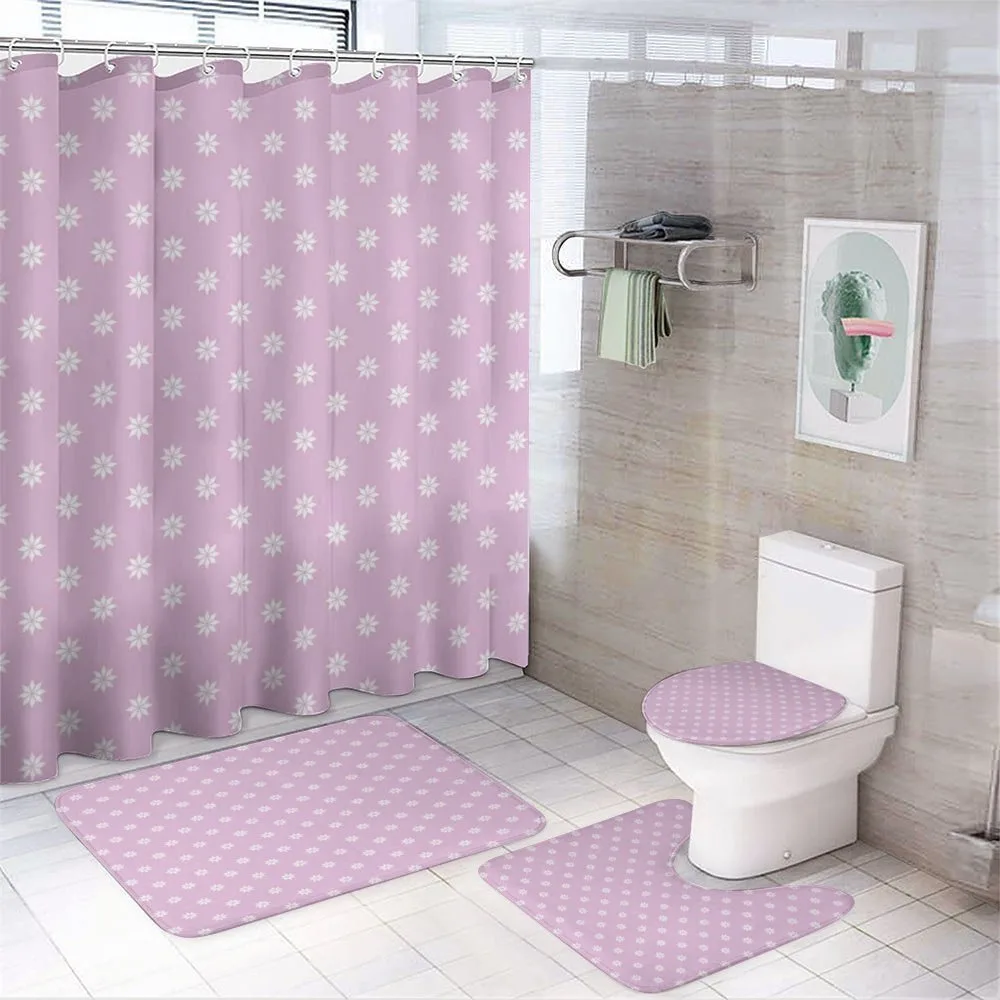 Abstract Fractal Circle — 4-Piece Bathroom Set preview