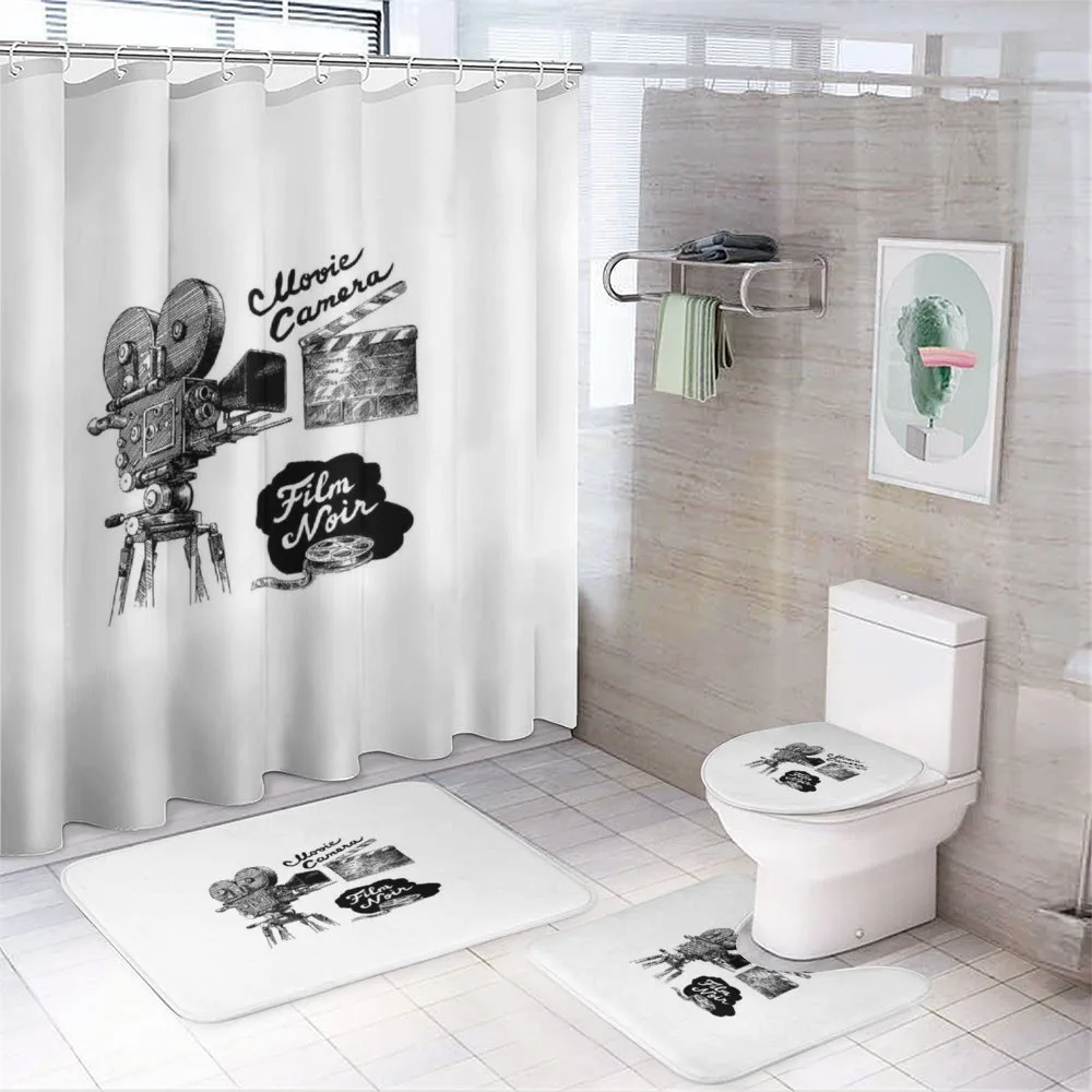 Camera Film Noir — 4-Piece Bathroom Set preview