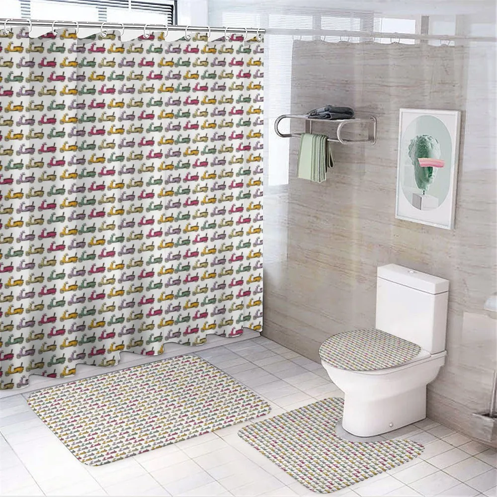 Cartoon Autobikes — 4-Piece Bathroom Set preview