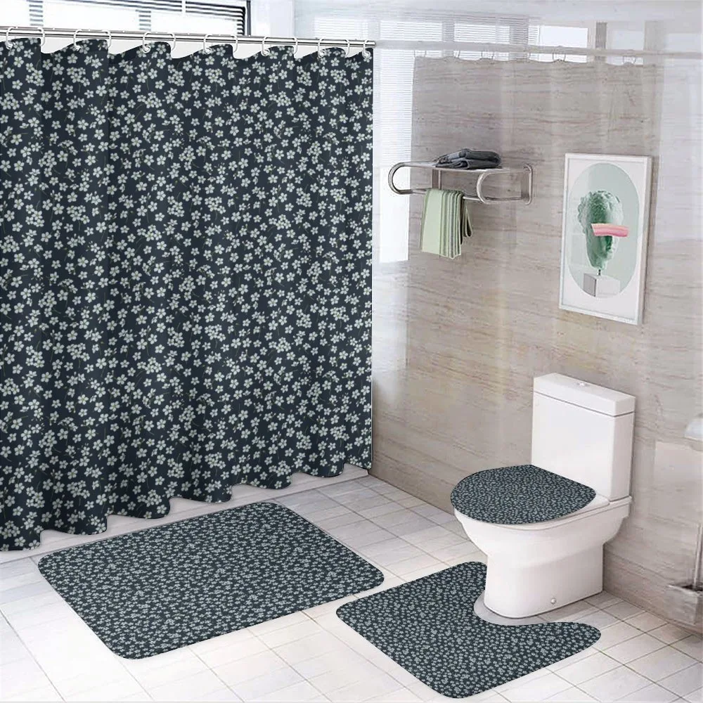 Forget-Me-Not Flower Style — 4-Piece Bathroom Set preview